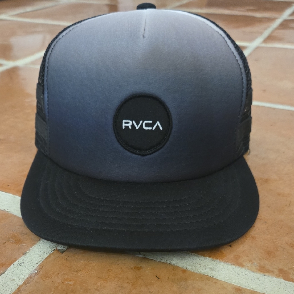 RVCA Ombre Black and Gray Trucker Hat